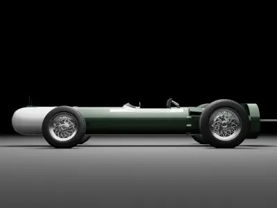 Torpedo race kart Low-poly 3D model