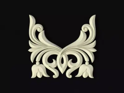 Central decor ornament for furniture 3D model 207