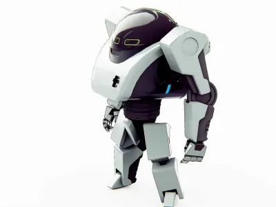 UTILITY BOT AMSTRON Rigged for Unreal Engine - Unity - MIXAMO  3D model