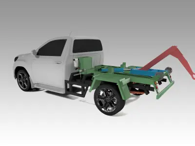 Hookloader mini pick up car truck 3D print model