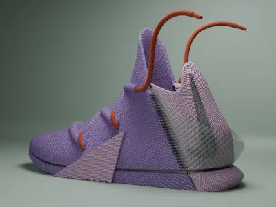 Nike shoe - Purple 3D model