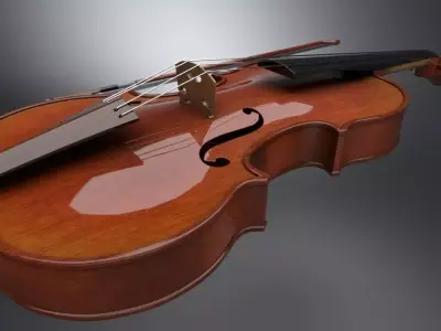 Violin Low-poly 3D model purchase