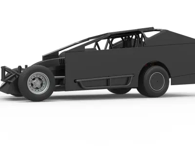 Northeast Dirt Modified stock car Scale 1 to 25 3D print model