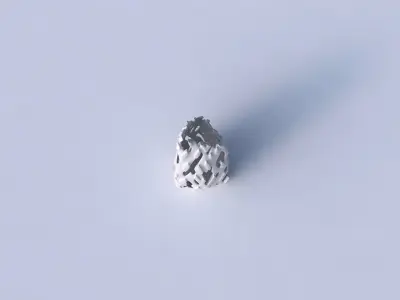 Vase tipped triangle with smooth cuts and bulges  3D print model