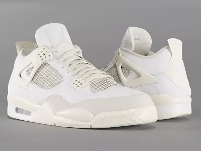 Jordan 4 Sail Shoe Low-poly 3D model