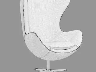EGG Chair Arne Jacobsen Fritz Hansen 3D model