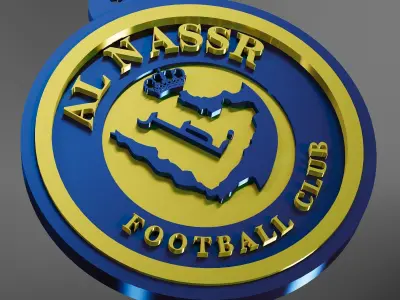 Al Nassr Football Club logo 3D print model