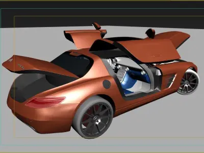 MERCEDES SLS CONCEPT Low-poly 3D model