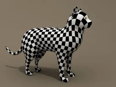 Cat Low-poly 3D model Low-poly 3D model