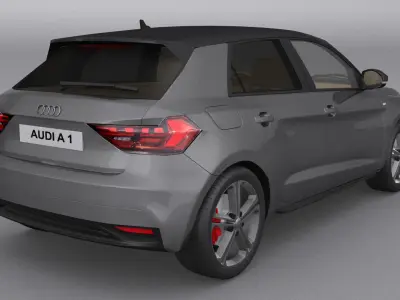 Audi A1 Sportback 2018 Low-poly 3D model