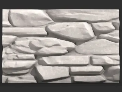 Stone Wall Cap Piece Module 3D print model