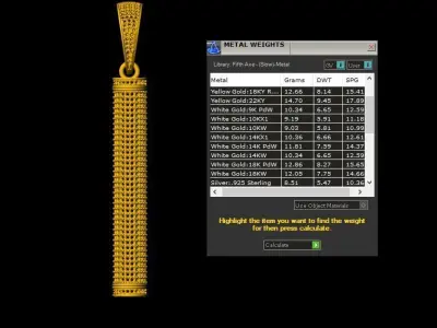 Simple Diamond Pendant - 0079 3D print model