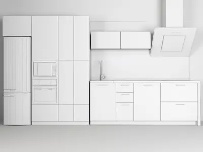 Kitchen set 003 3D model