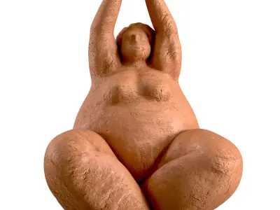 Fat Lady Yoga Low-poly 3D model