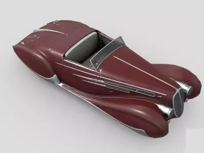 Low Poly Car - Delahaye T165 1939 Low-poly 3D model