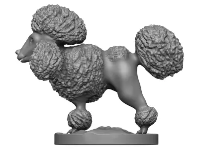Poodle statue of sheep 3D model