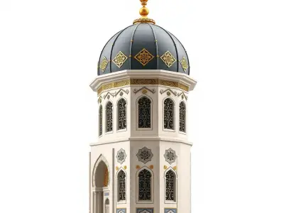 Islamic Architecture Dome D Model Pack Low-poly 3D model