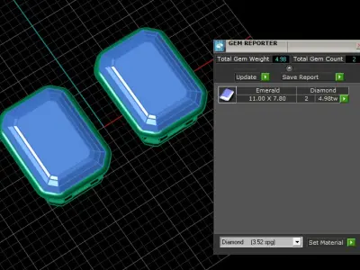 MOISSANITE STUD EARRING 3D PRINTABLE MODEL 3D print model