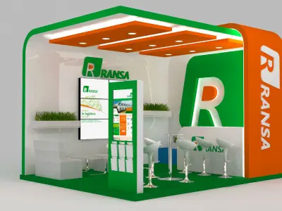 Stand for transport companies 3D model