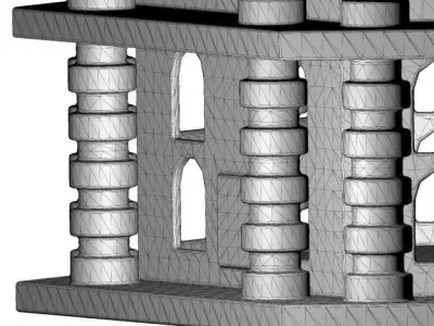 Stylish Hexagonal Palace 3D model