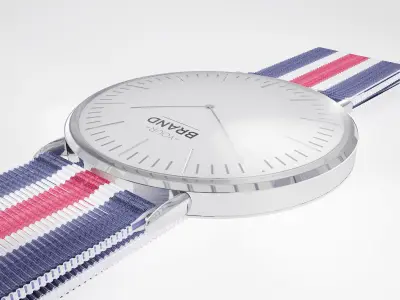 Watch 3D Model similar DW Daniel Wellington  Low-poly 3D model