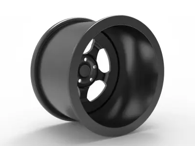 black rhino wheel rim model 3D print model