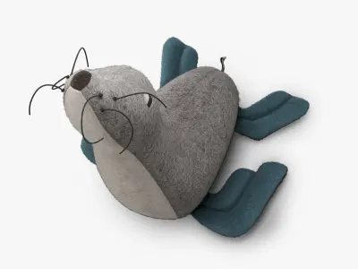 Carapau KALI Stuffed Toy Seal Low-poly 3D model