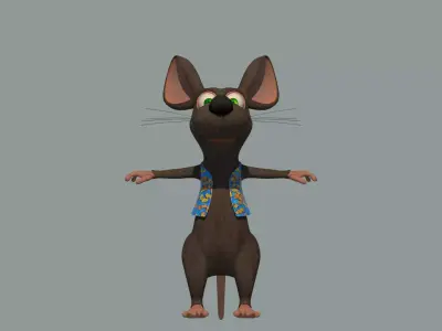mouse in maya Low-poly 3D model