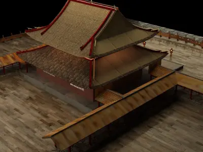 Chinese ancient house 3D model 36