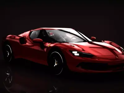 FERRARI 296GTB  Low-poly 3D model