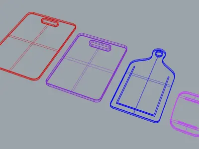 Wooden Cutting Boards Free 3D model