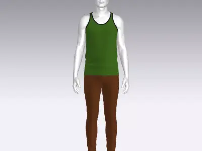 Sport Suit Low-poly 3D model