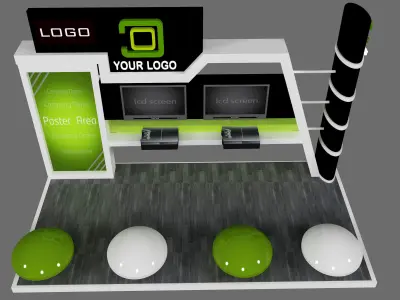 Booth Exhibition Stand a445b 3D model