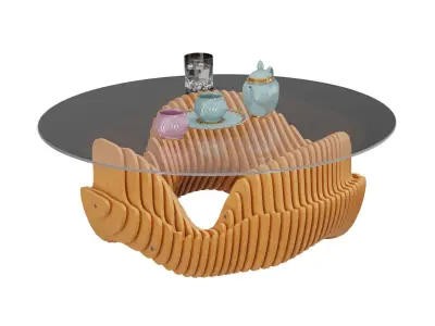 Parametric coffee table 09 3D model