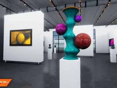 Art gallery Vol7 - modular exposition 3D model