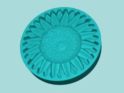 Sunflower 13 - Silicone Mold Maker - Template 3D print model