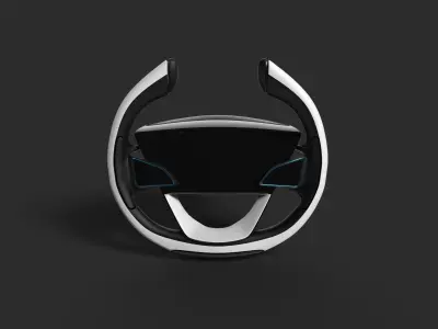 Car steering 3D model