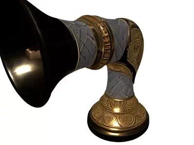 Fantasy Ornate Royal Megaphone Low-poly 3D model