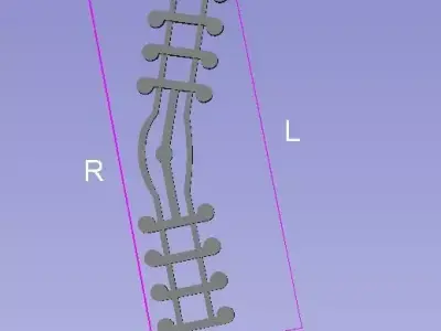 Covid mask neckpiece to save the ears 3D print model