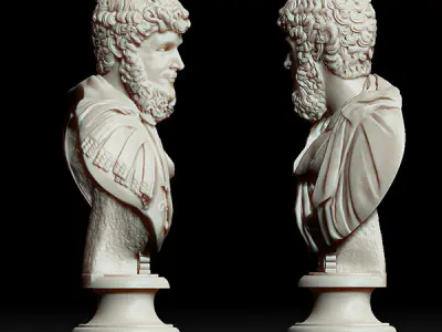 Printable Lucius Verus Emperor Bust 3D print model