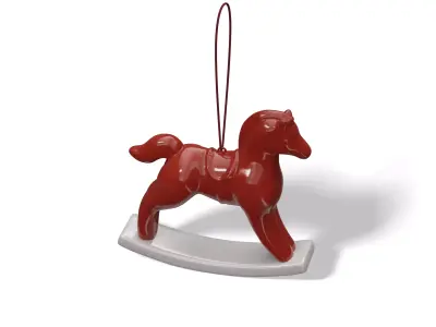 Christmas Tree Ornament Horse Low-poly 3D model