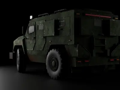 Kamaz-53949 Inspired Russian MRAP 3D model