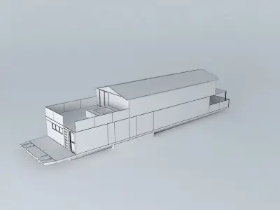Houseboat house Free 3D model
