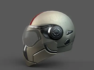 Helmet racer Generic sport scifi ver2 Low-poly 3D model