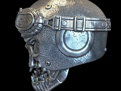 Skull pendant jewelry biker helmet vol1 3D print model