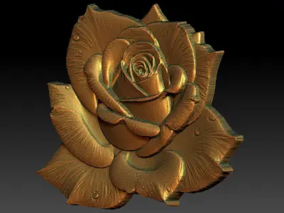 15 Rose CNC Relief Model 3D print model