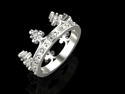 Crown ring model 378 3D print model
