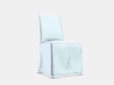 BERGMUND Chair with long cover Low-poly 3D model