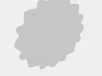 coaster mandala sticker Low-poly 3D model