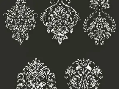 Ornament set 002 3D model